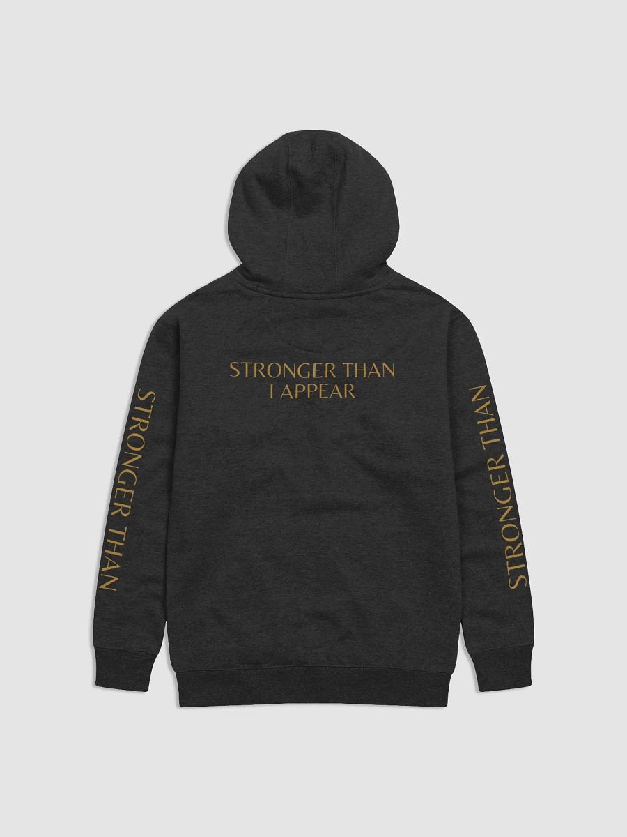 Stronger than I Appear - Gold Print Black Hoodie product image (2)