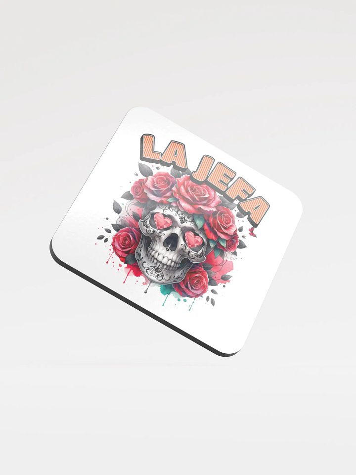 La Jefa Skull The Boss Glossed Cork Coaster product image (1)