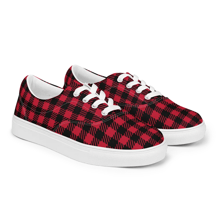 Plaid Fusion Men's Canvas Shoes product image (2)