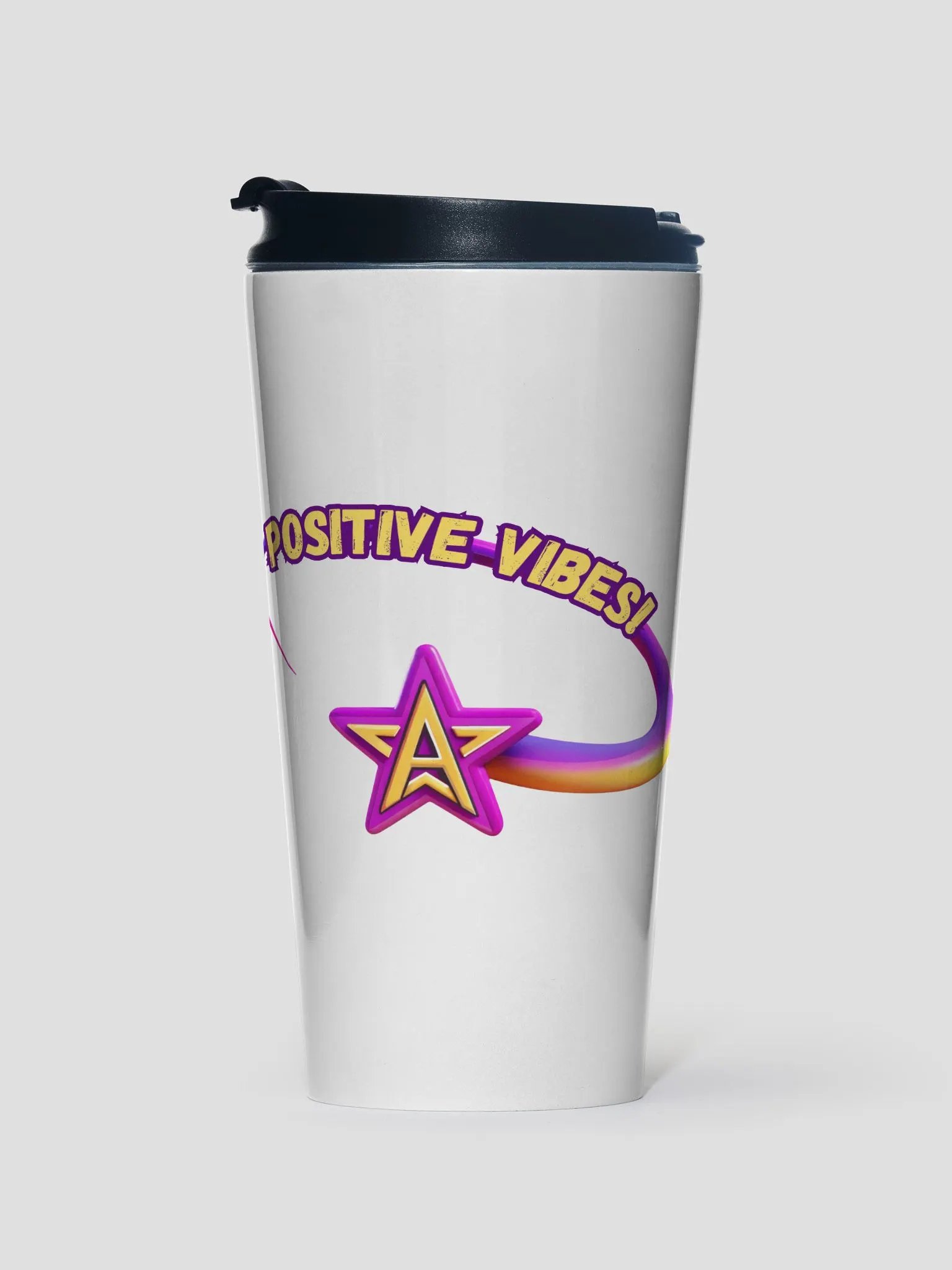 ☕ Positive Vibes Travel Mug – Sip, Smile, Repeat! 🌟 product image (1)