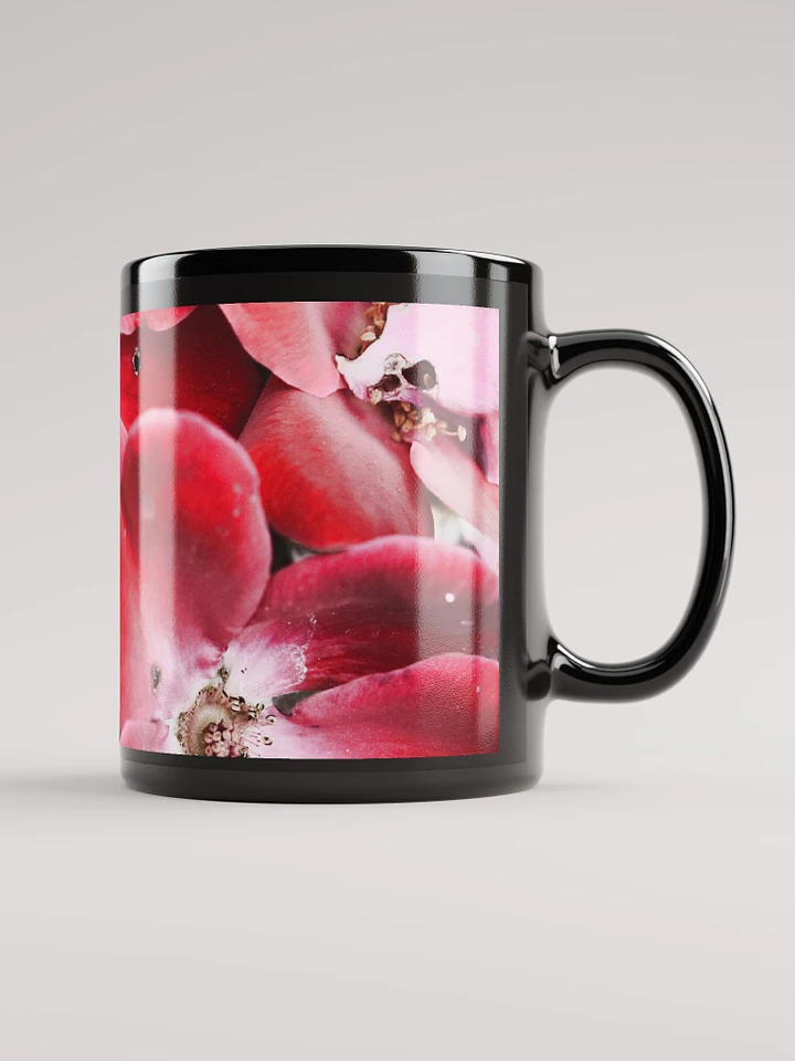 Bright Red Flowers Black Coffee Mug product image (2)