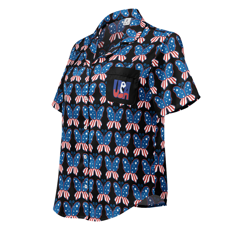 Patriotic Butterflies Silky Pajama Top product image (1)