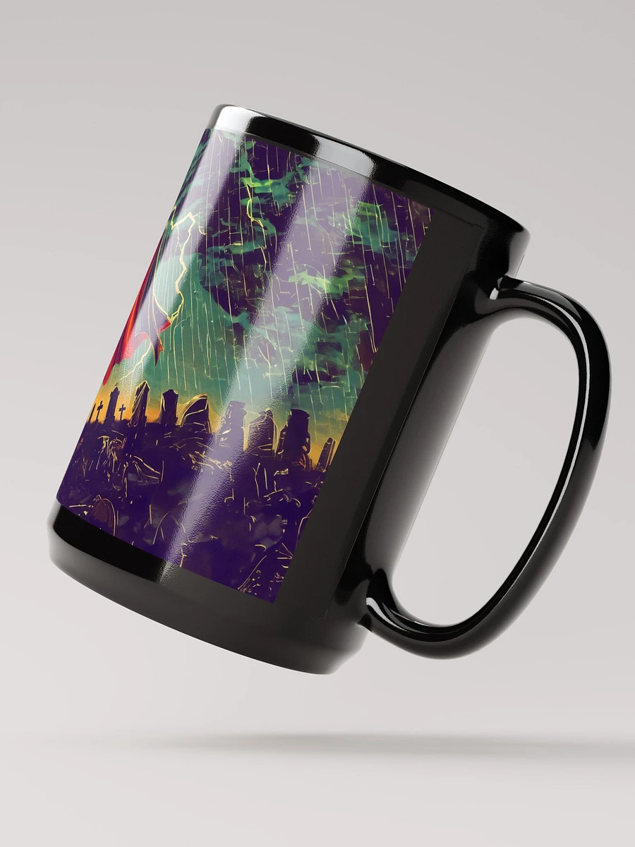 Vampire Under a Full Moon Black Glossy Mug product image (3)