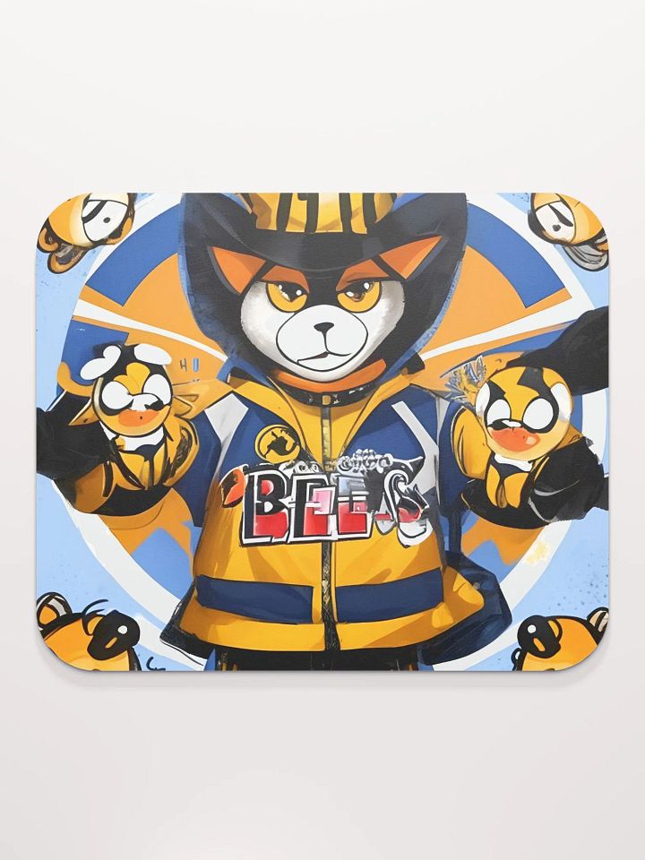 Buzzing Raccoon Sports Mouse Pad product image (2)