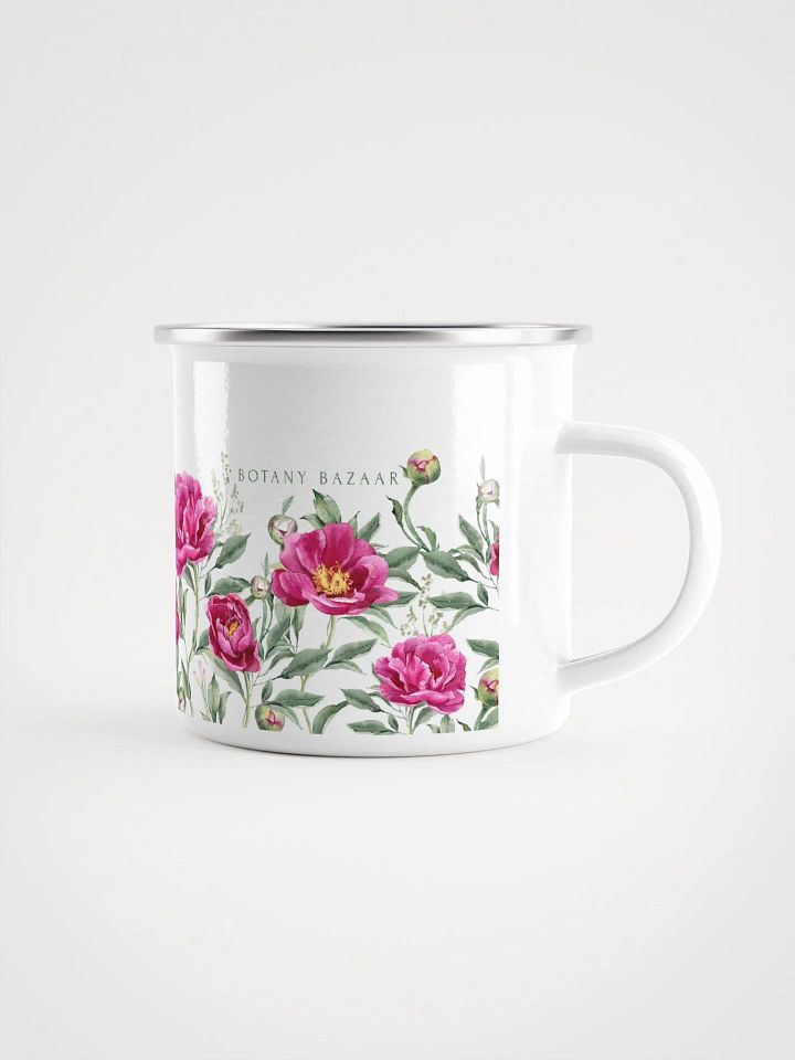 Peony White Enamel Camping Mug product image (1)