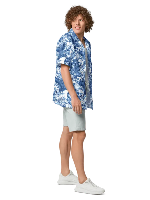 Azure Jungle | Unisex Hawaiian Shirt product image (2)