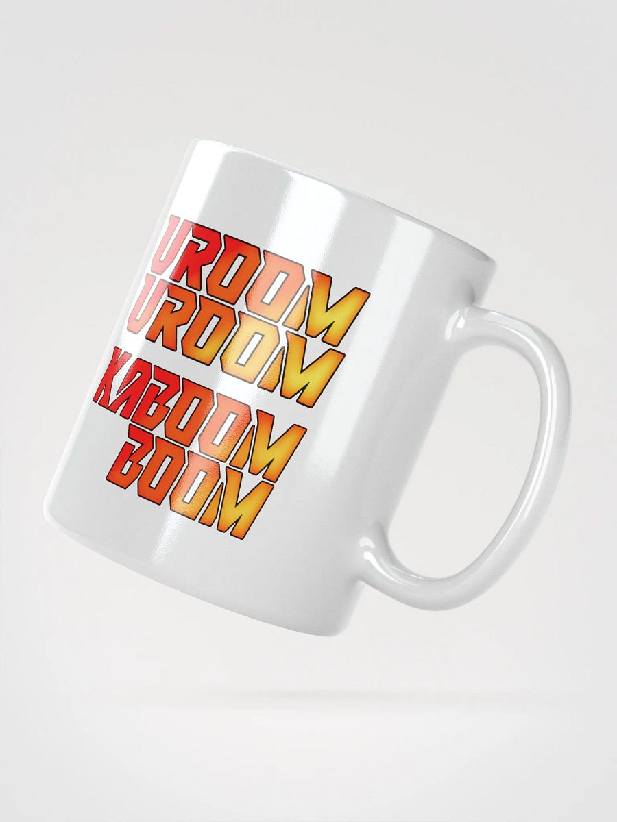 Vroom Vroom Kaboom Boom White Glossy Mug product image (4)