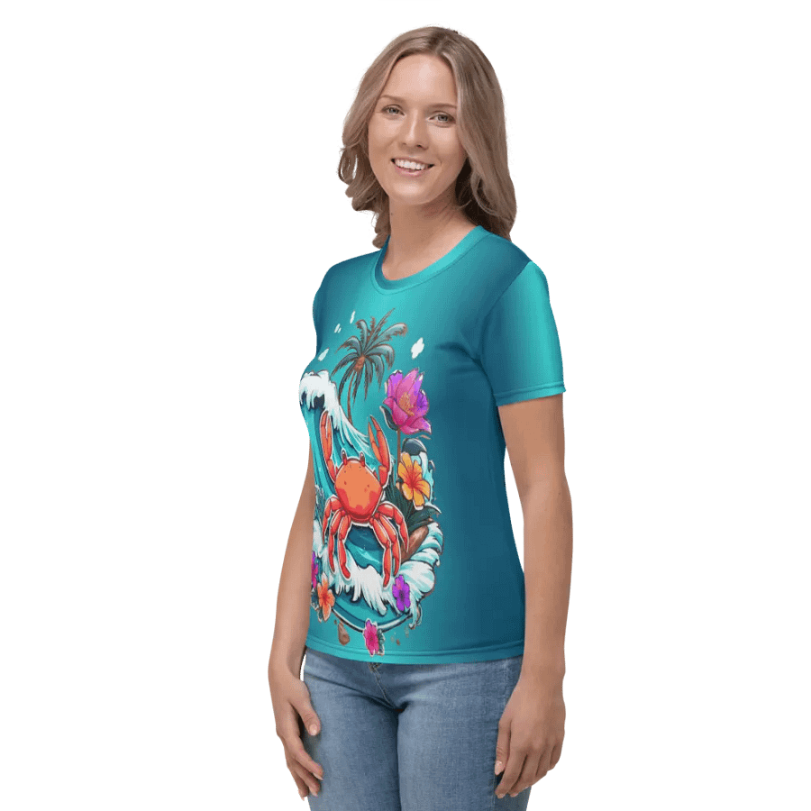Tropical Crab All Over Print T-shirt product image (3)