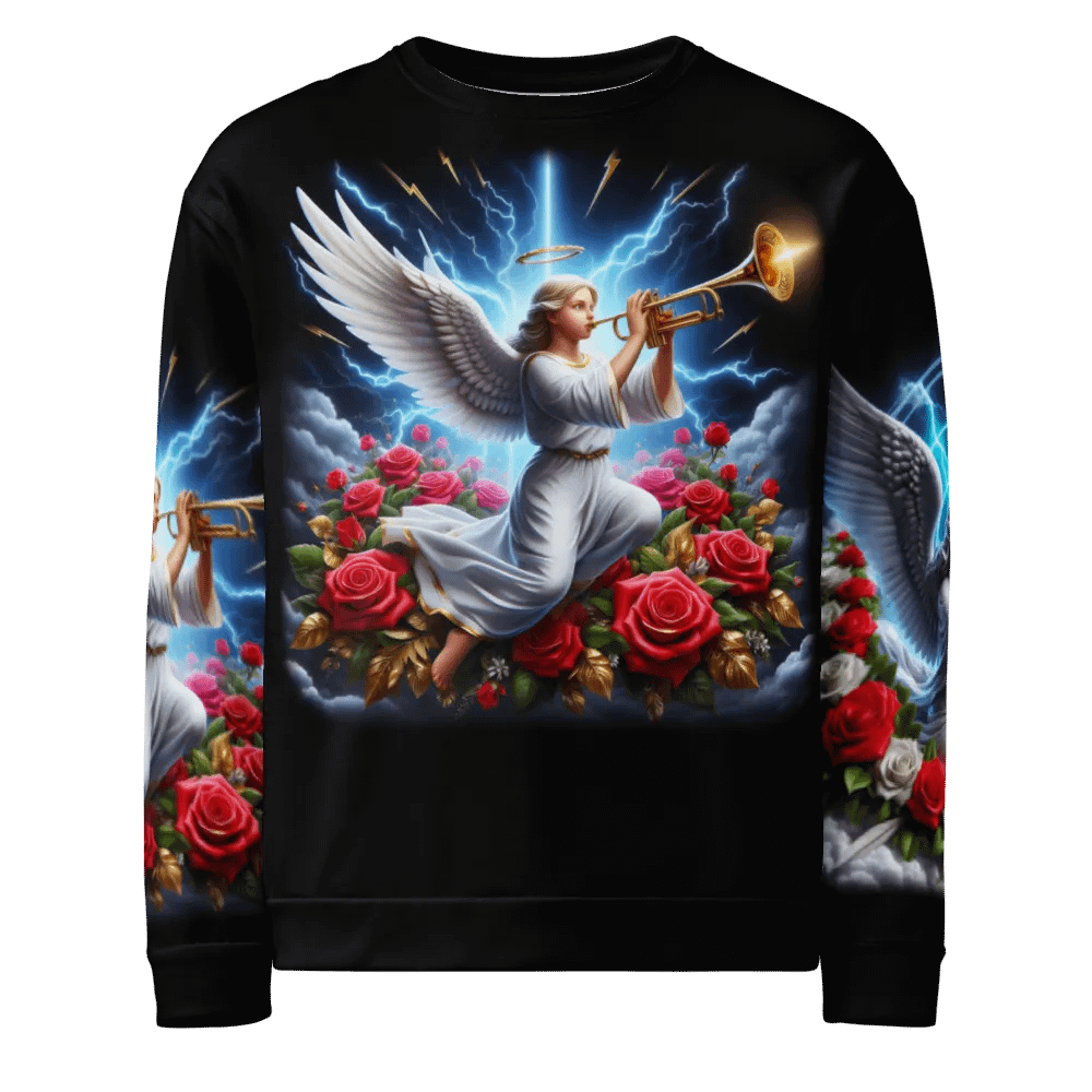 Angels making Music with a Trumpet - All-Over Unisex Sweatshirt #33 product image (1)