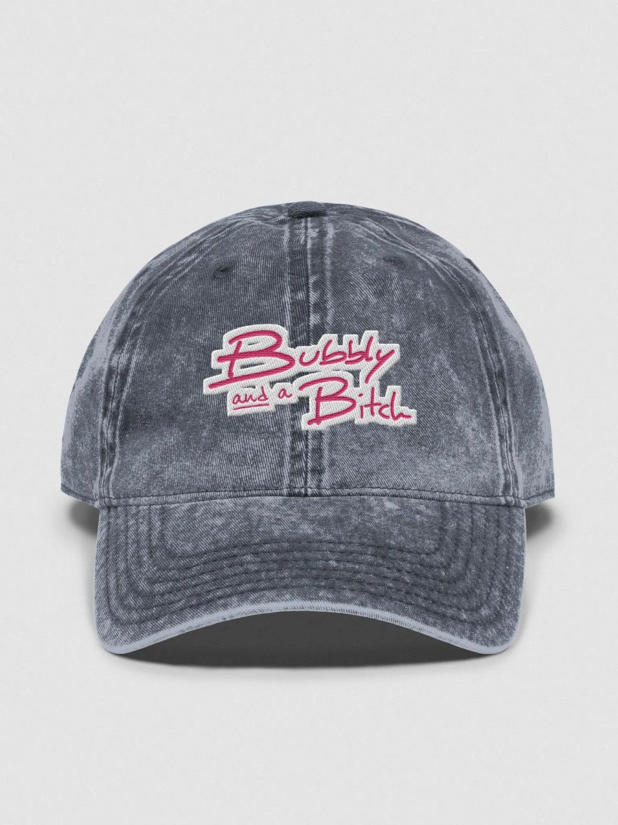 Bubbly and a B*tch embroidered vintage wash dad hat (pink bubble design) product image (1)