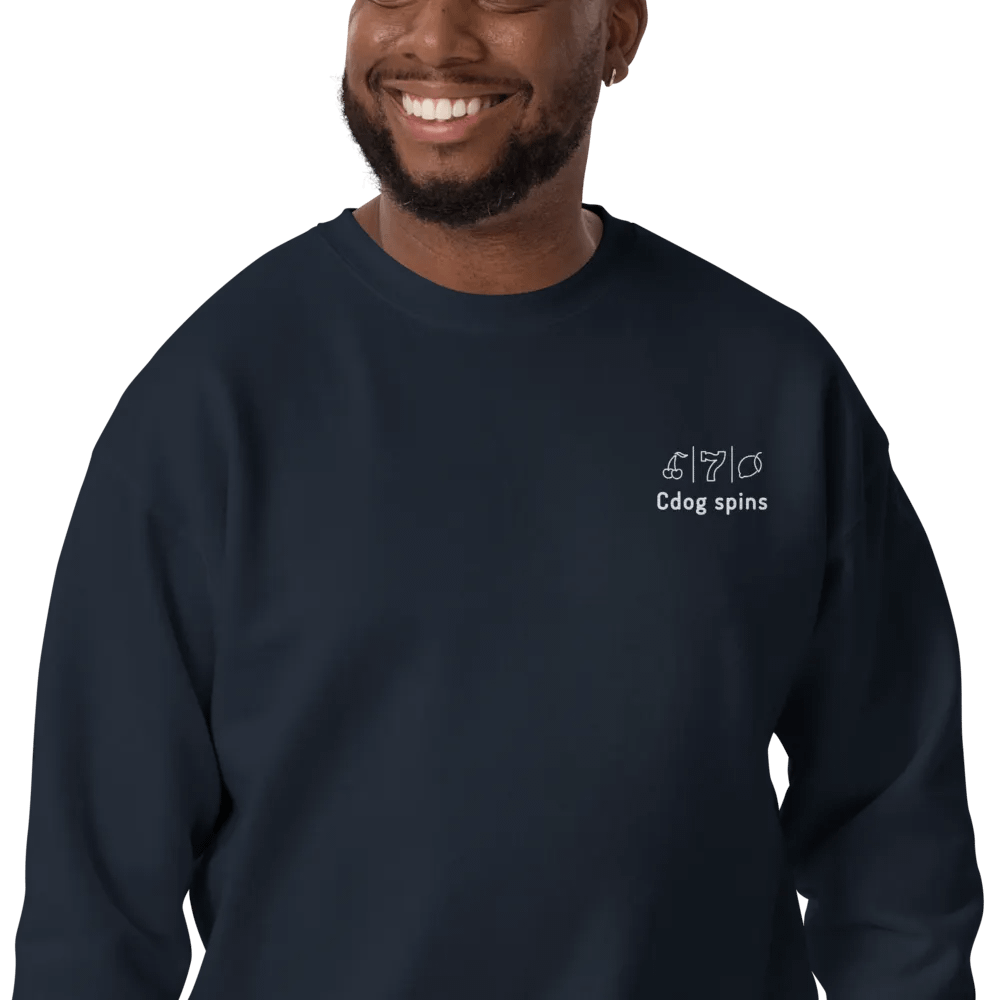 Cdog Spins Sweatshirt Embroided Navy Full Logo product image (6)