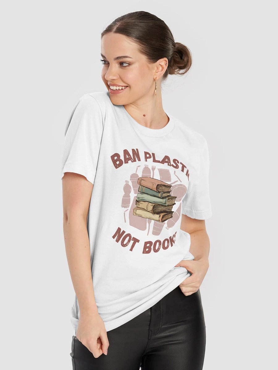 Ban Plastic Not Books Eco-Friendly T-shirt product image (8)