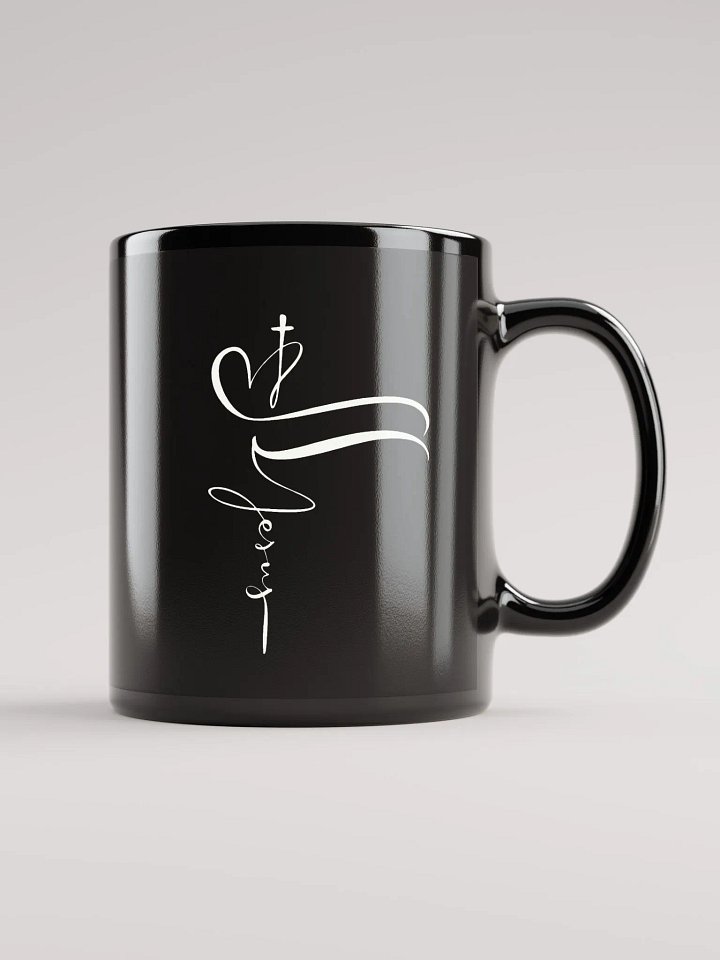Jesus Cross High Gloss Mug Black product image (2)