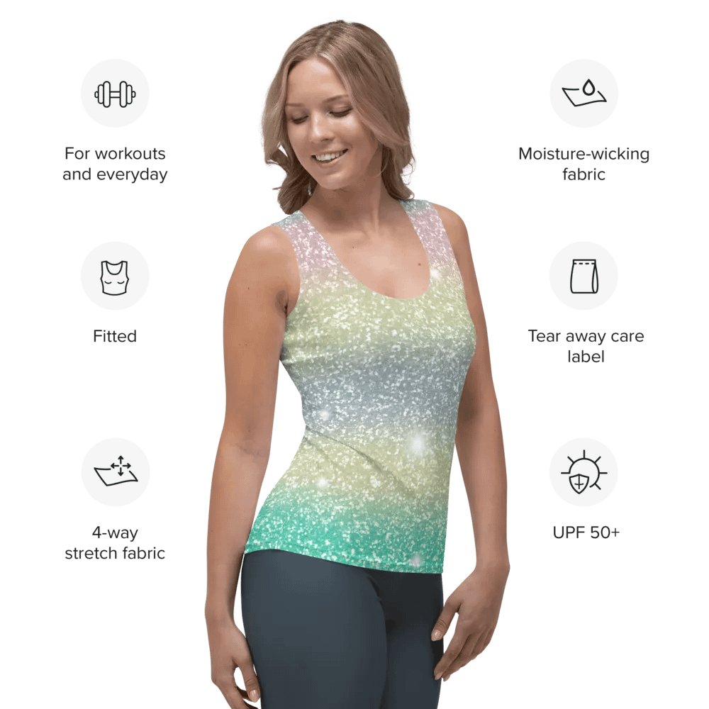 Glitter Unicorn Texture Design Tank Top (1) product image (7)
