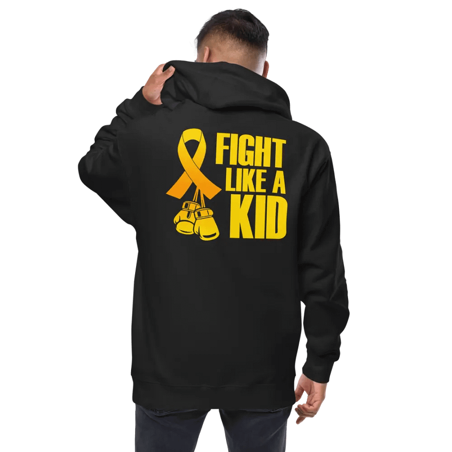 Fight Like A Kid Childhood cancer Awareness Zip up hoodie product image (1)