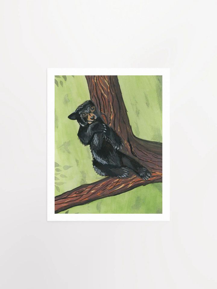 Black Bear in a Tree - Gouache Painting Print (PRINT ONLY) product image (2)