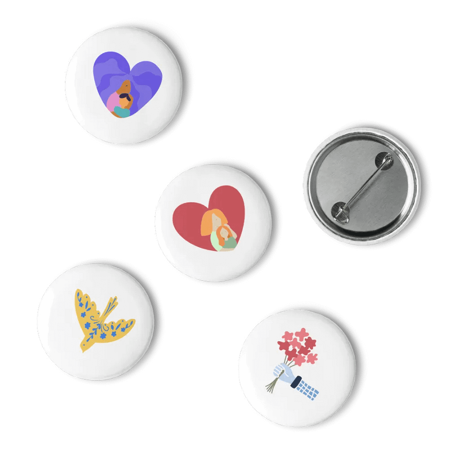 Heartfelt Embrace Pin Buttons Set product image (6)