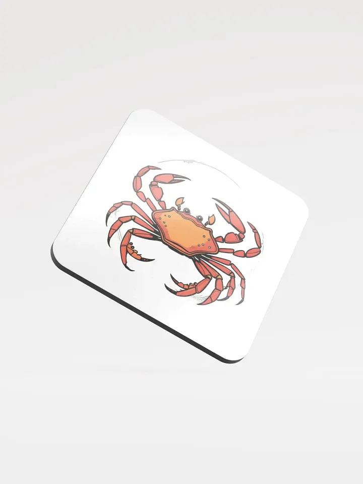 Raising the Bar: Glossy Crab Cork Coaster product image (1)