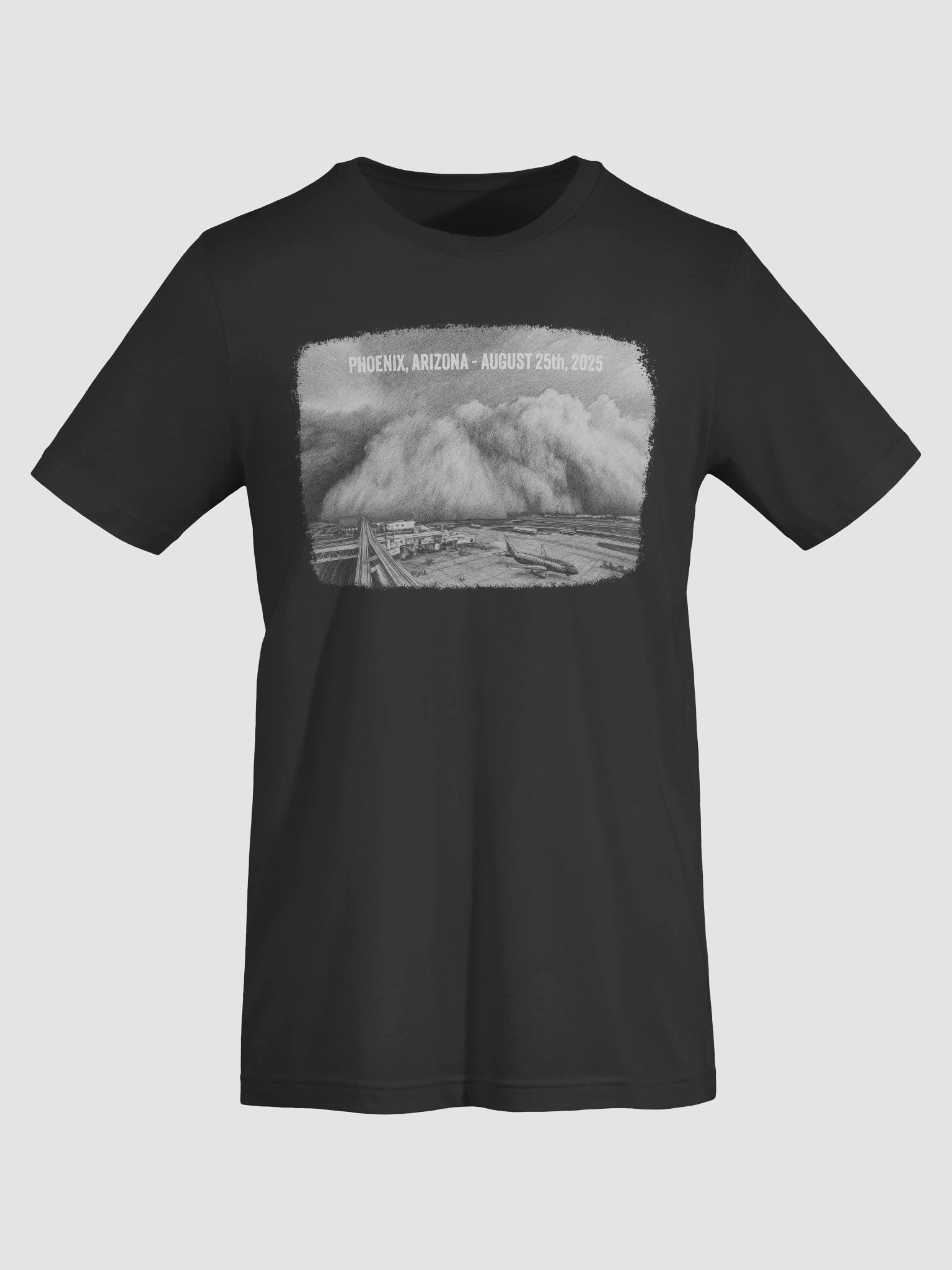 "August 25th, 2025 Haboob" - Penciled Rendition T-Shirt product image (43)