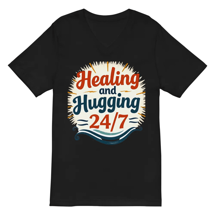 Healing & Hugging 24/7 V-Neck Tee product image (3)