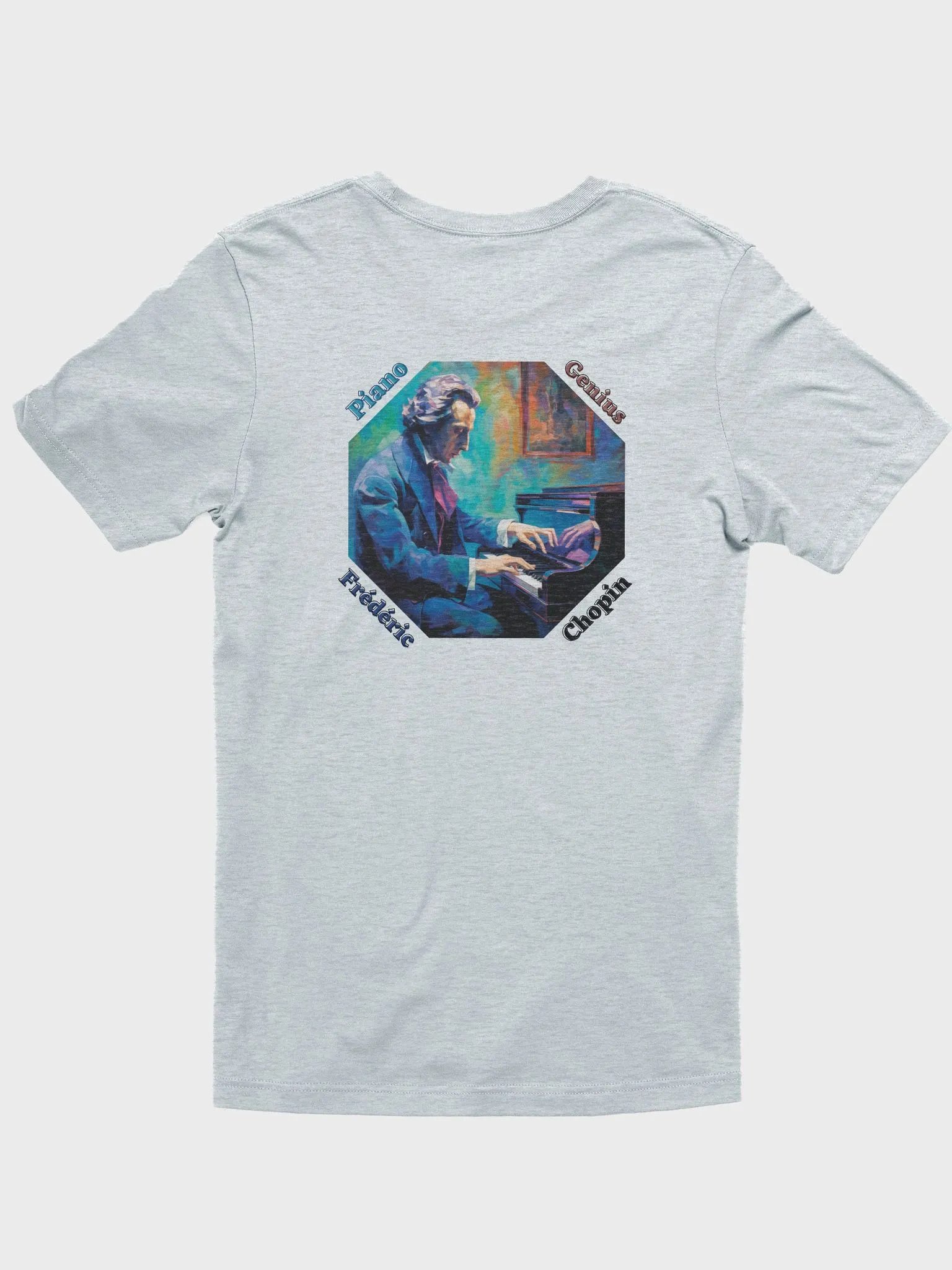 Frédéric Chopin [Playing Piano] - Piano Genius | T-Shirt (Backprint) product image (12)