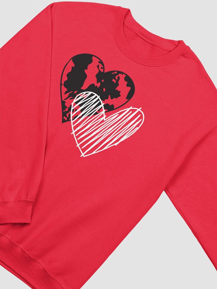 Gildan Classic Crewneck Sweatshirt-2 Hearts product image (1)
