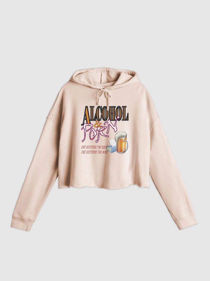 Alcohol & Porn - Independent Trading Co. Women’s Lightweight Cropped Hoodie product image (1)