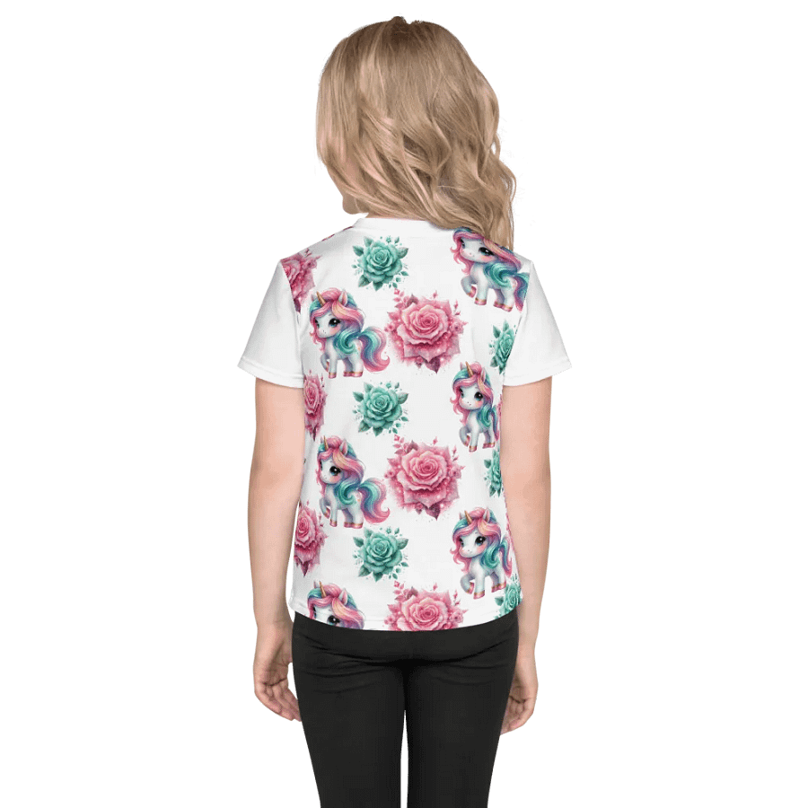 Cute and Big Unicorn with back design Kids T-Shirt product image (2)