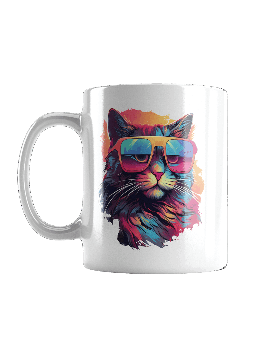 Hippster Cat | White Glossy Mug product image (3)
