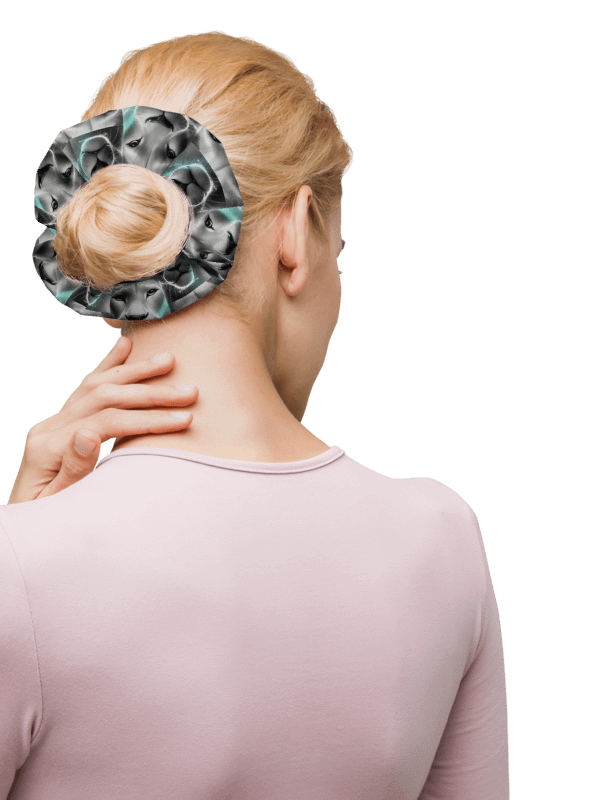 "Unstoppable Grace" Lioness All-Over Print Scrunchie – A Tribute to Fierce Feminine Power product image (2)