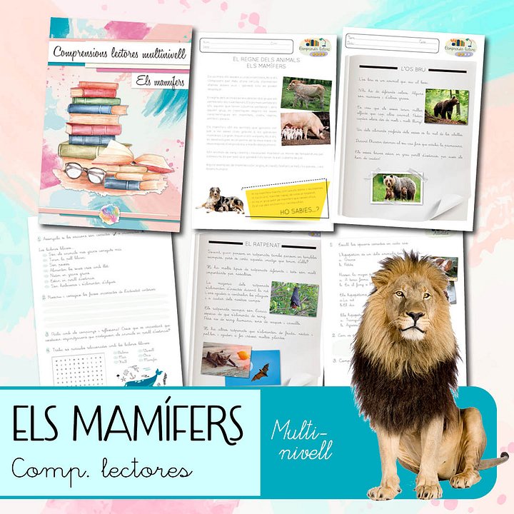 Comprensions lectores multinivell: els mamífers product image (1)