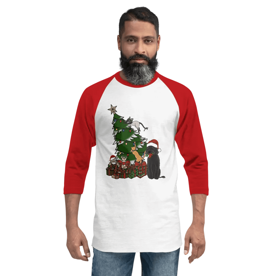 Christmas Furbabies Raglan Two-Tone Top product image (17)