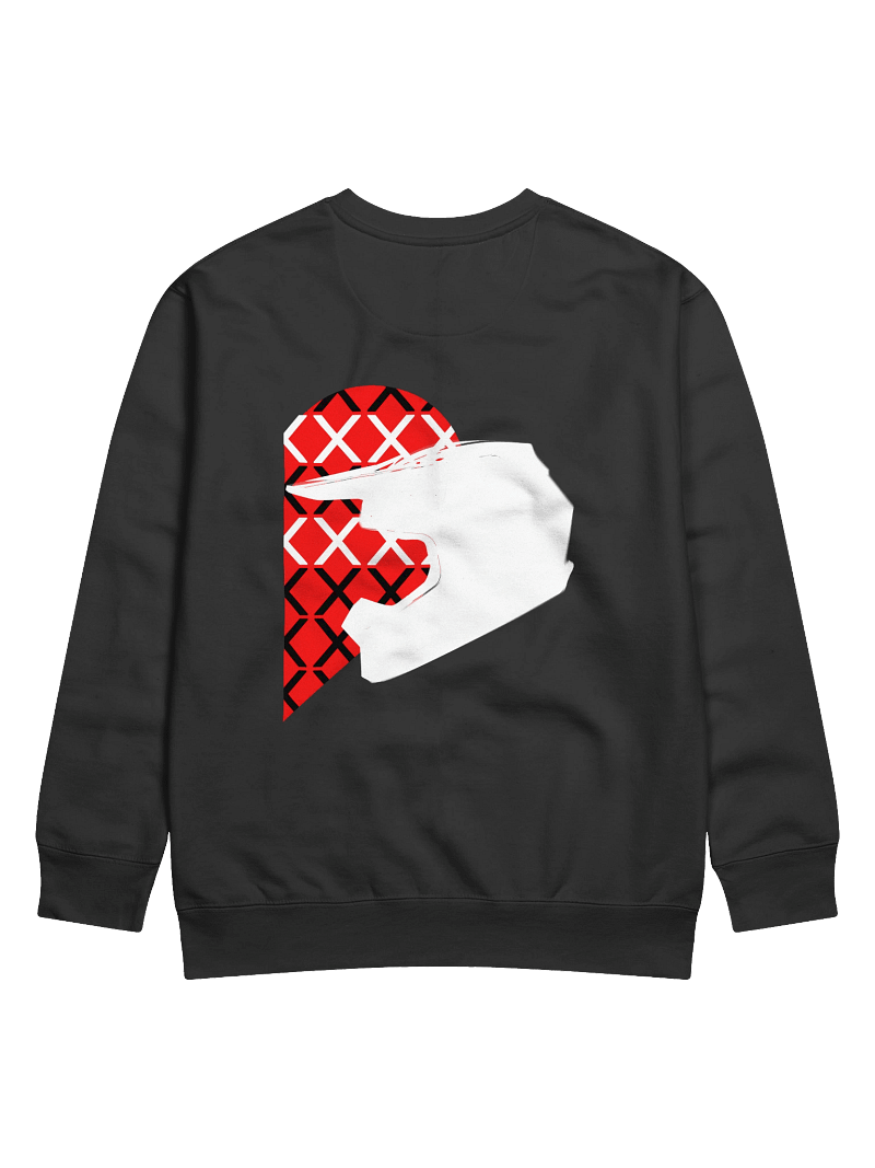 Matching Off-Road Helmet Heart (White-Right) | Crewneck