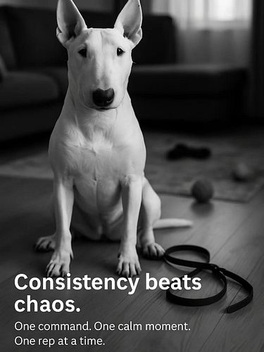 You don’t need to be perfect.
You just need to be consistent.
One calm moment at a time, your Bull Terrier learns what matter...