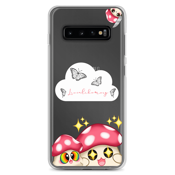 Shroomy Butterfly clear Samsung case product image (1)
