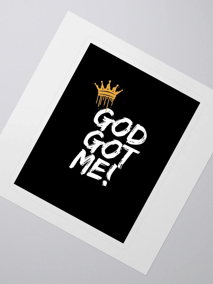 GOD GOT ME! Crown Kiss Cut Stickers product image (2)