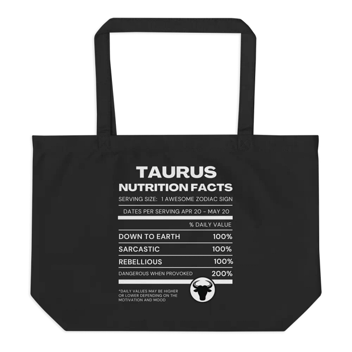 Taurus Nutrition Facts Tote product image (1)