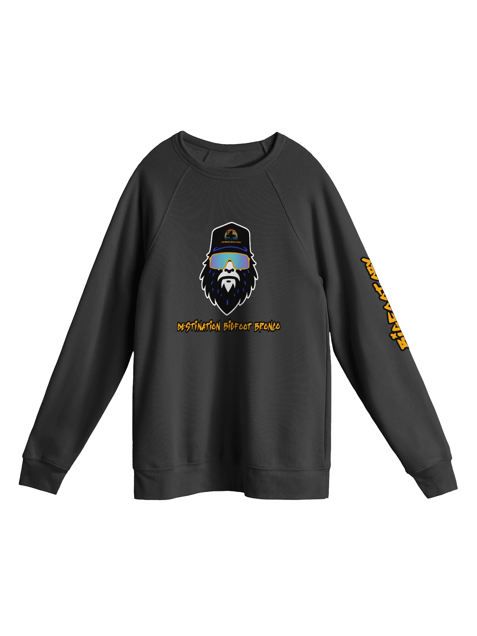 Destination Bigfoot Bronco Bigfoot Logo Bella+Canvas Unisex Sponge Fleece Raglan Sweatshirt (Multiple Colors Available) product image (1)