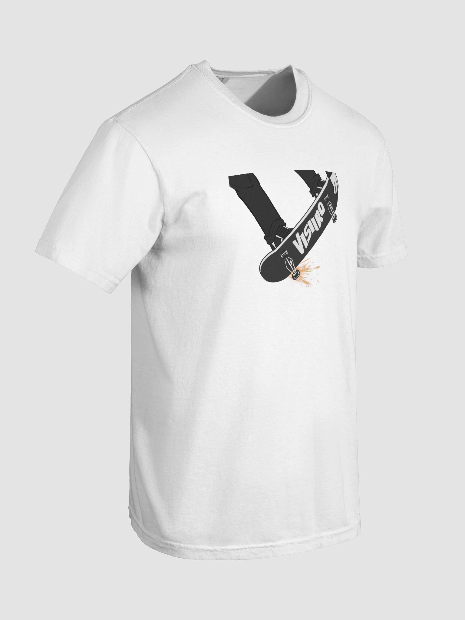 Visiiro Skate Logo T-Shirt White product image (7)