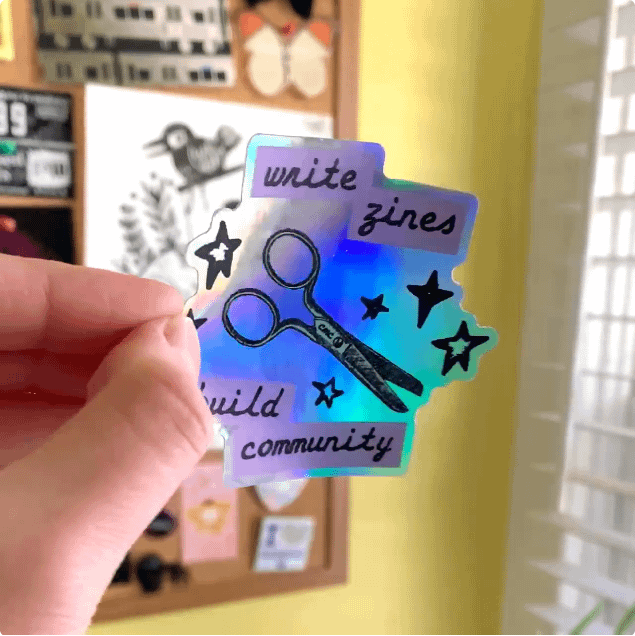 Write Zines, Build Community sticker product image (3)