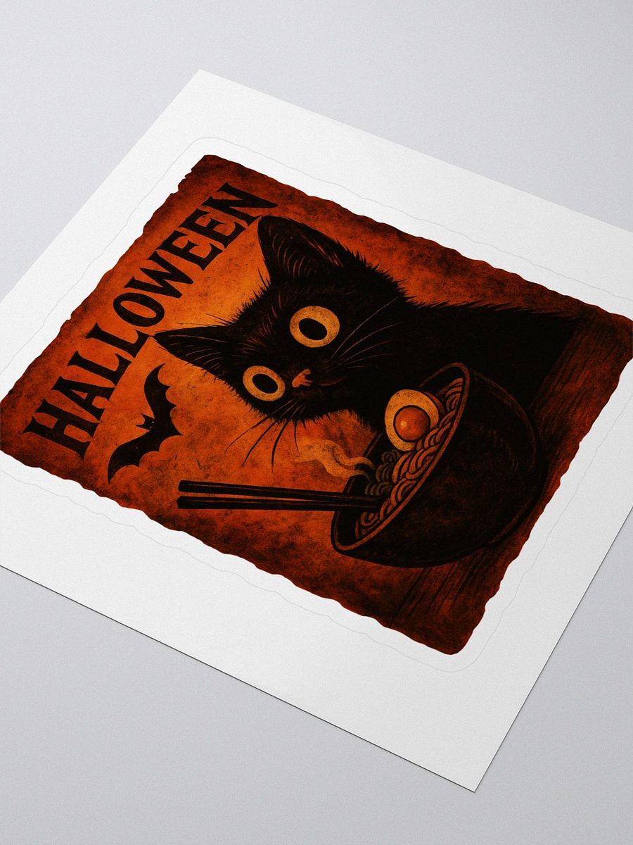 Funny Halloween Ramen Cat Sticker product image (3)