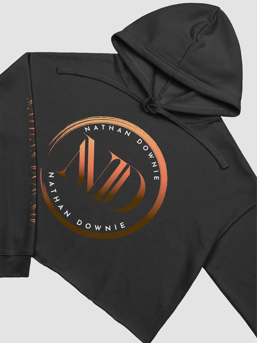 Nathan Downie Emblem - Crop Hoodie - Black product image (3)