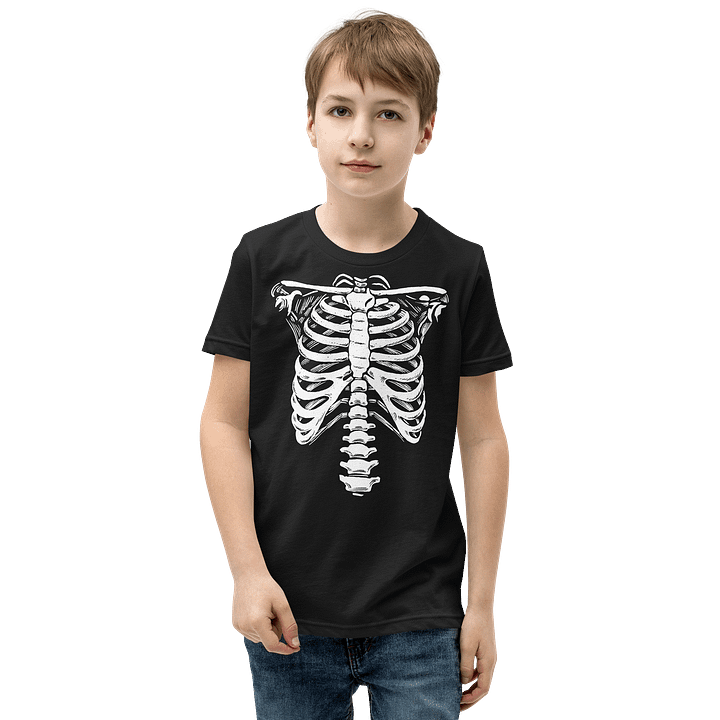 Skeleton Ribs Halloween Costume Funny T-Shirt For Kids product image (5)