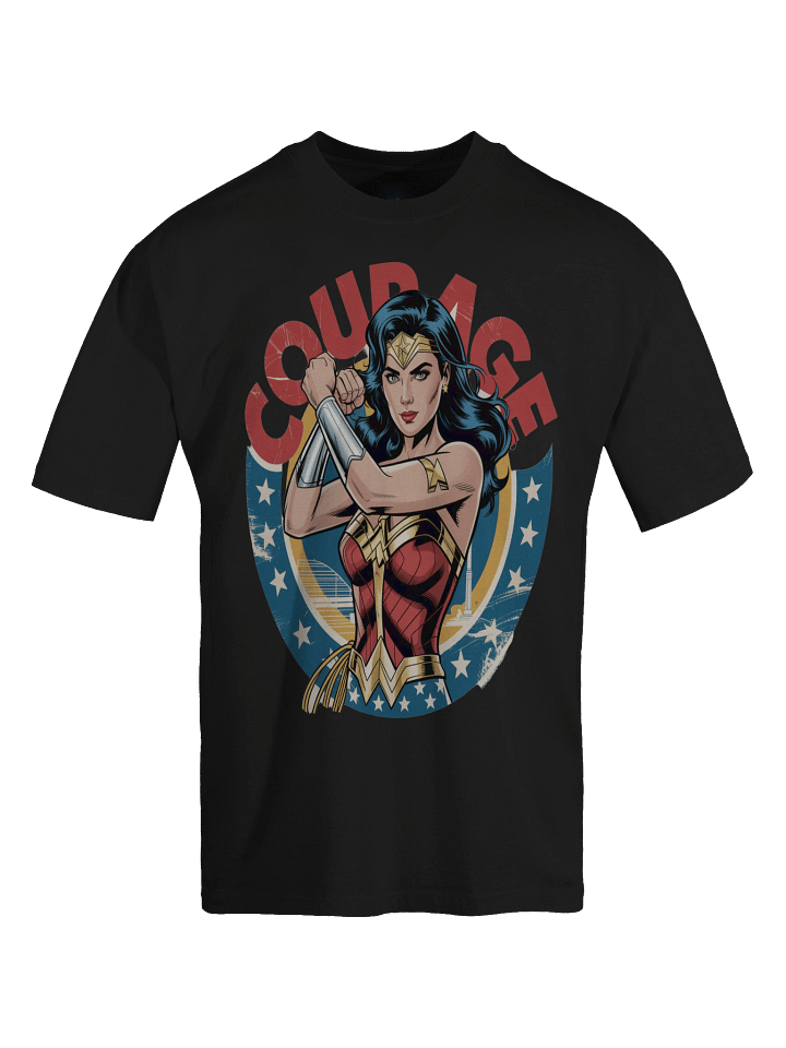 Wonder Woman Courage Eclipse Oversized Faded T-Shirt product image (1)