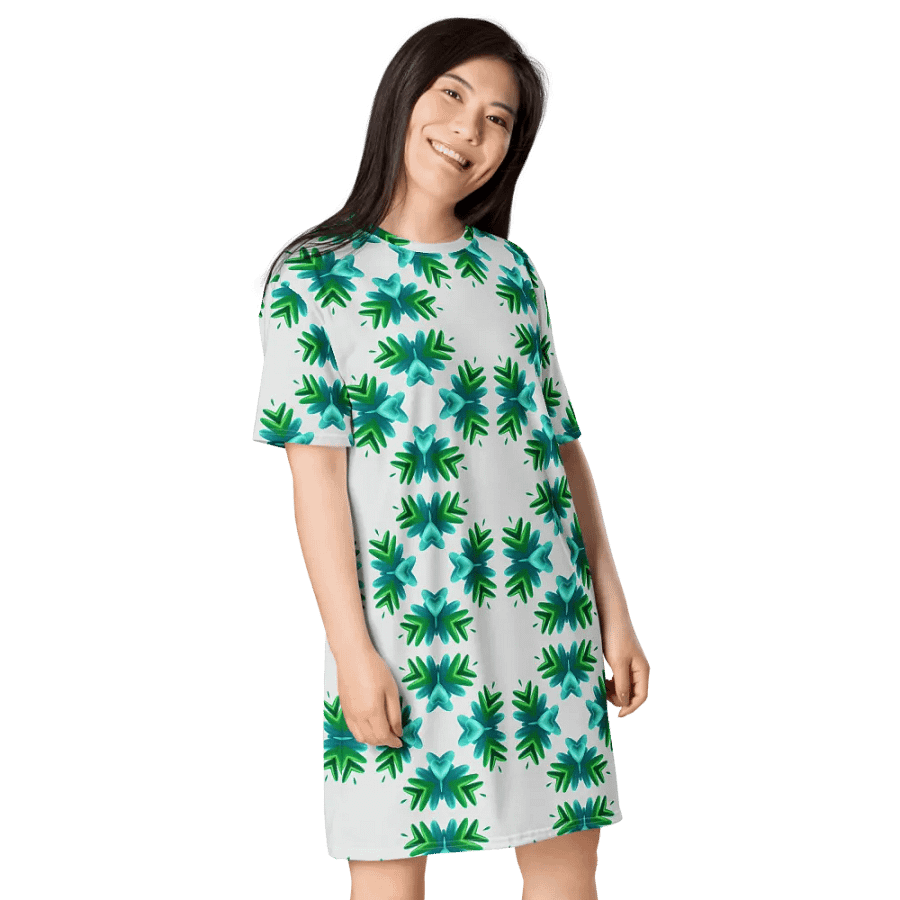 Botanical Bliss All-Over T-Shirt Dress product image (4)