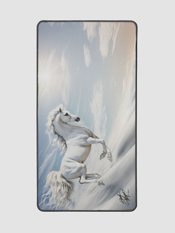 White Arabian Horse Desk Mat product image (2)