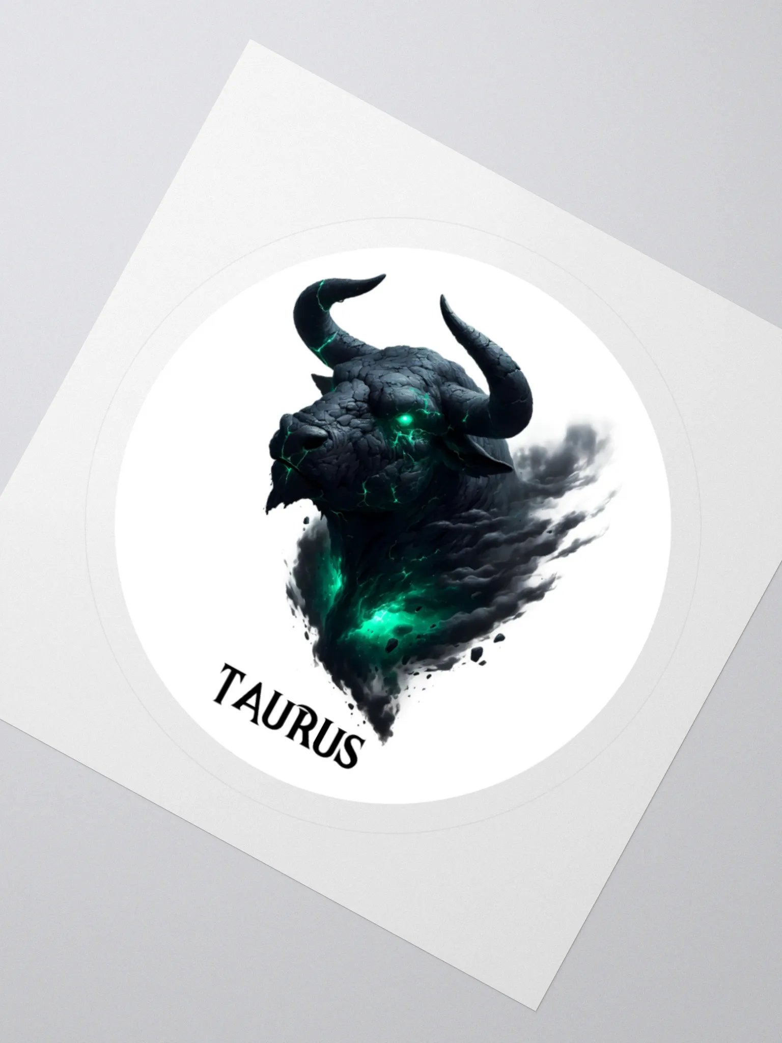 Mythical Taurus Zodiac Round Sticker product image (4)