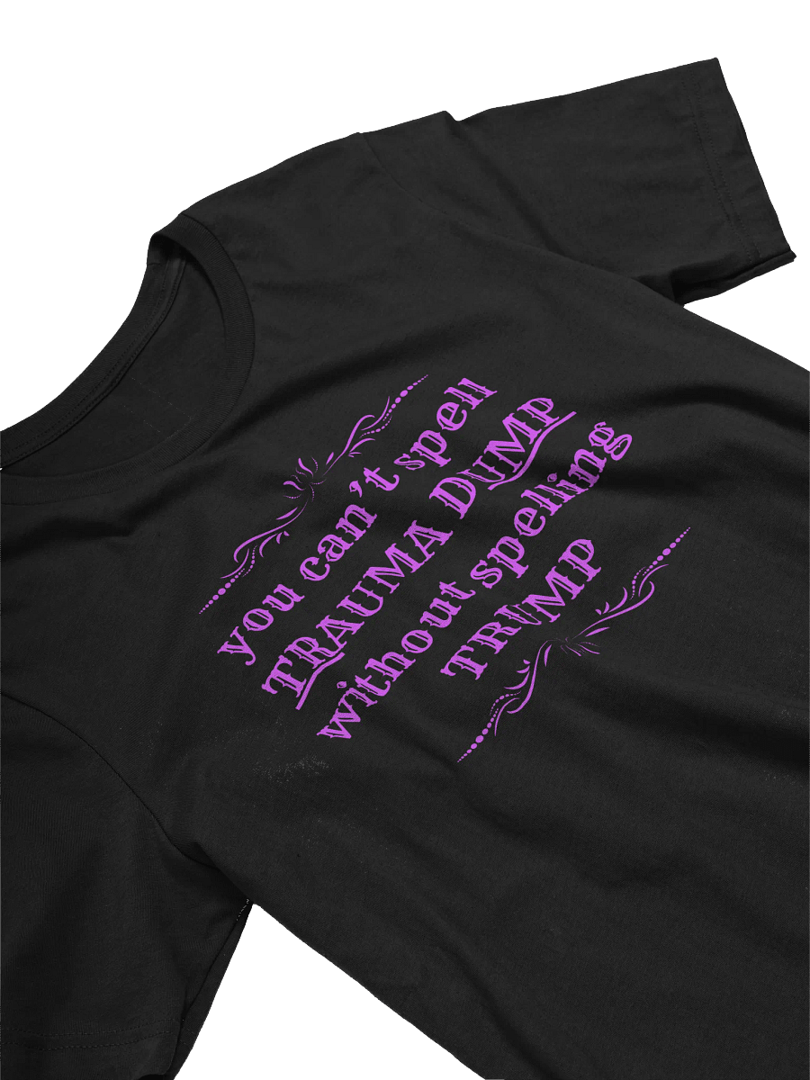Trauma Dump Purple Lettering Supersoft Tee product image (3)