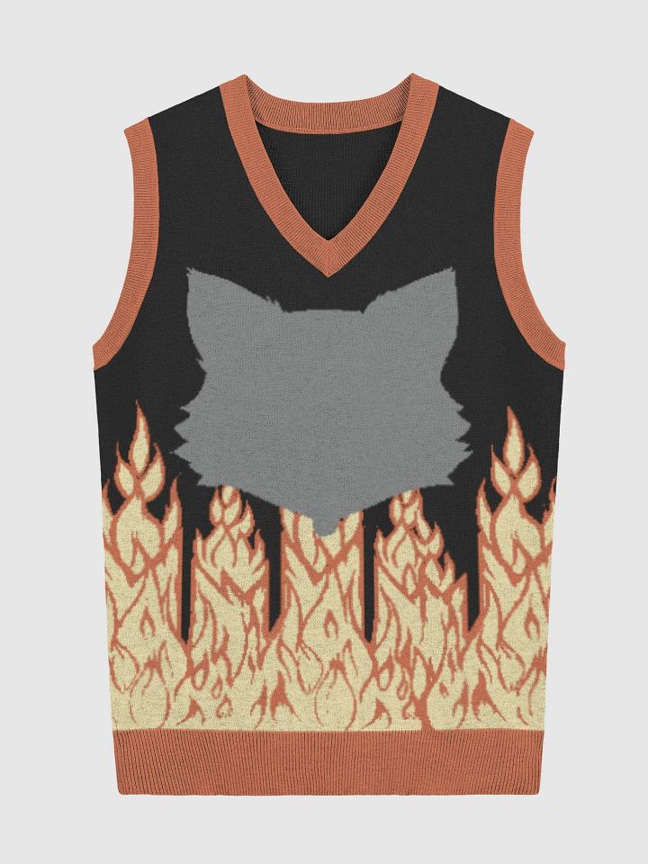 Knitted raccoon vest product image (1)