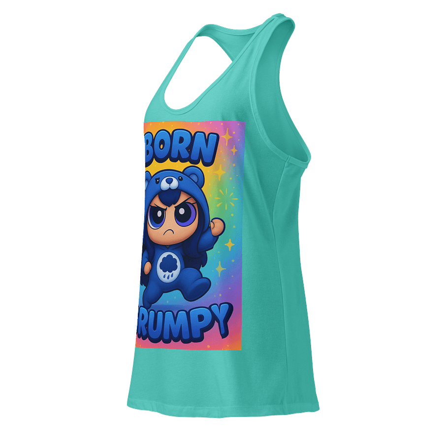 Born Grumpy Rainbow Racerback Tank product image (15)